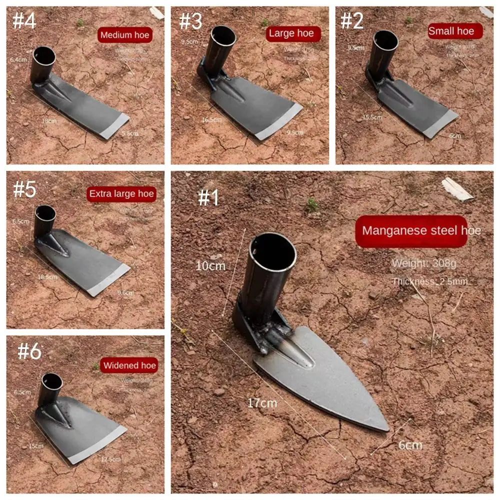 Manganese Steel Garden Hoe for Outdoor Farming and Weeding