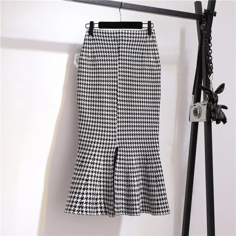 Elegant Midi Skirt for Women in Summer 2025 Korean Style