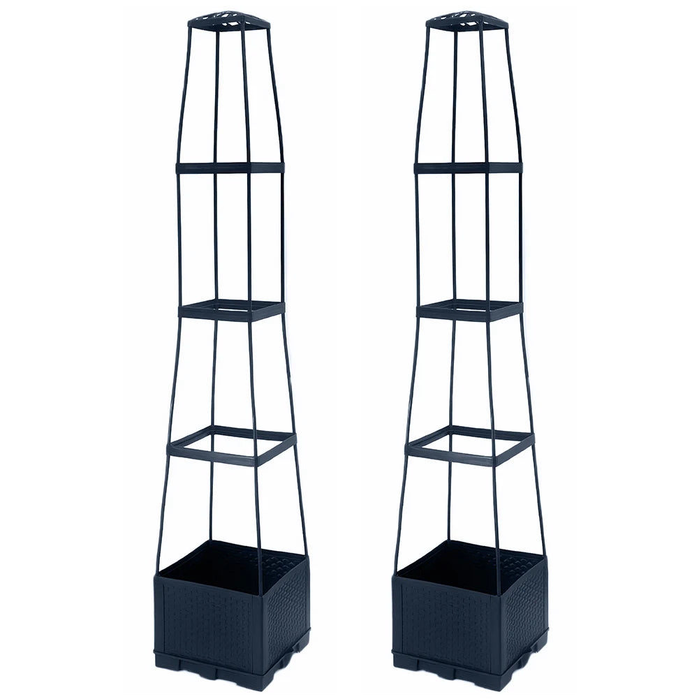 4 Tier Plastic Planter Stake Tower for Climbing Plants