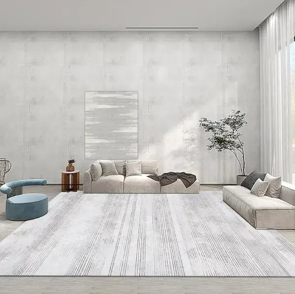 Large Gray Soft Lounge Rug for Modern Living Room and Bedroom