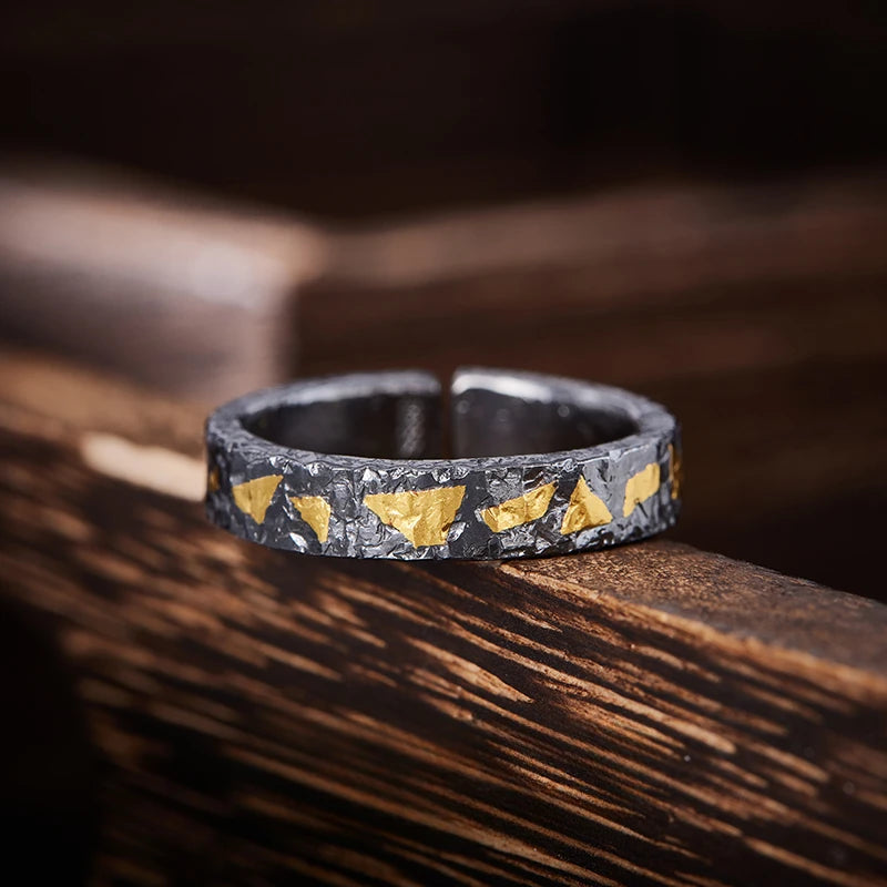 HX High-end Trendy Ring for Men Niche Design Self-discipline Hand-made Opening Adjustable Fashionable and Versatile Accessories