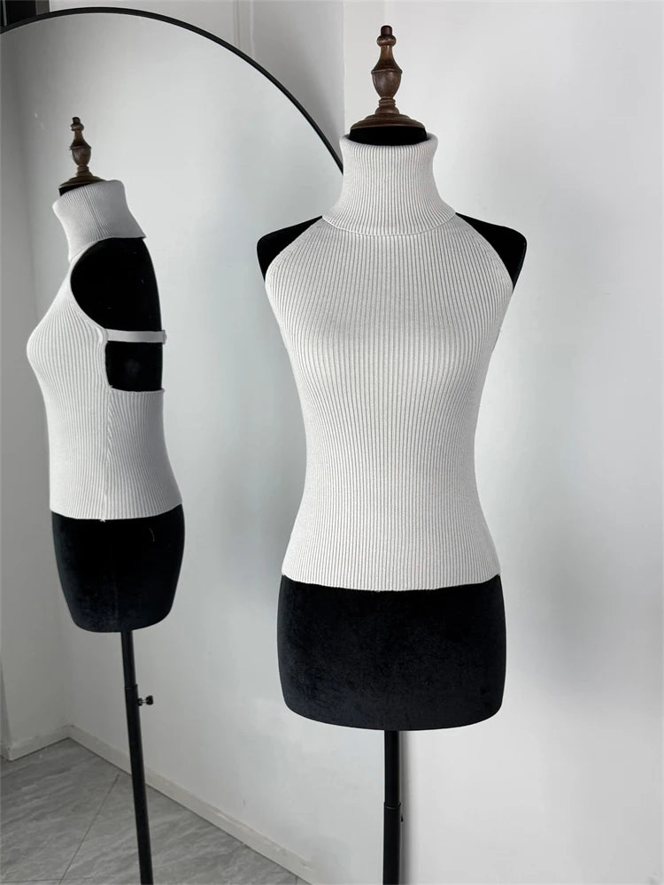 Tornova Hollow Out Knit Sweater Set for Women