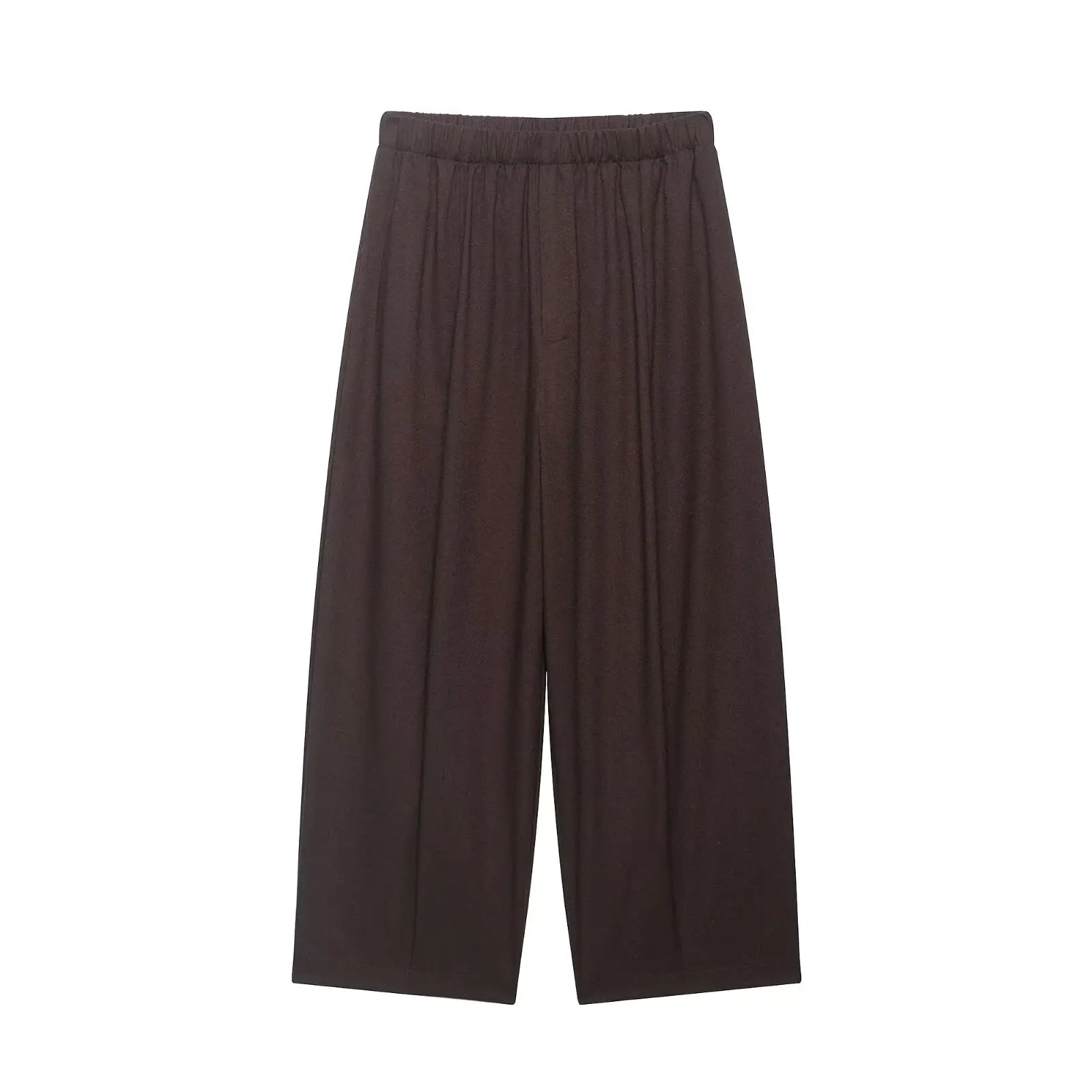 Chic Women's Mid Waist Pants Set with Lapel Collar