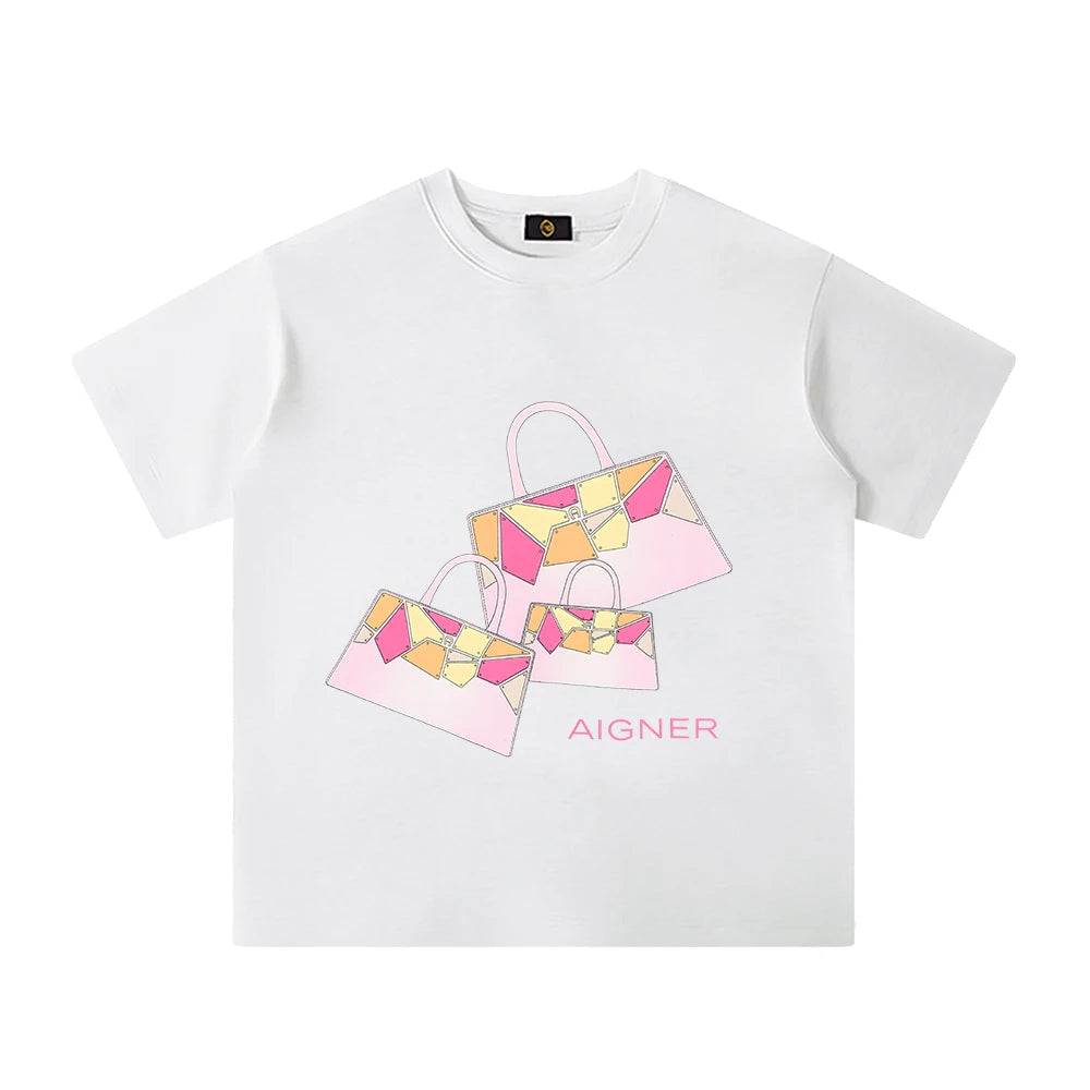 Girls' Cotton Summer T-Shirt with O-Neck Design