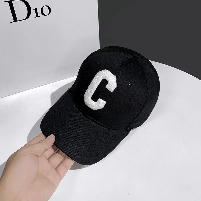 C Letter Embroidered Baseball Cap for Men and Women