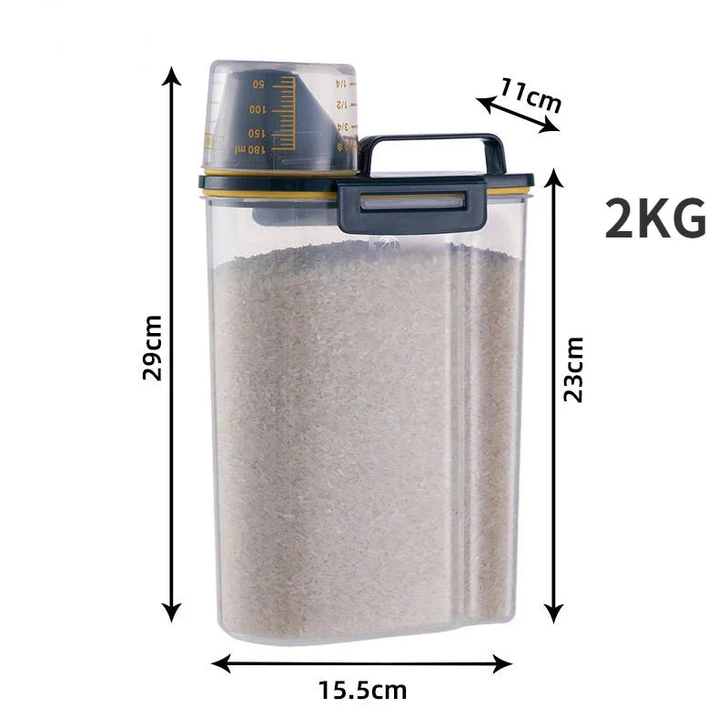 Airtight Pet Food Storage Container with Measuring Cup
