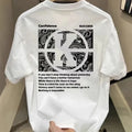 American Style Trend Fashion Pure Cotton Men Matching Outfits New Summer O-Neck Printing Casual Half Sleeve Loose T-Shirts Tops