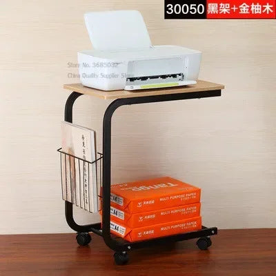 Modern Metal Living Room Table with Wheels and Storage