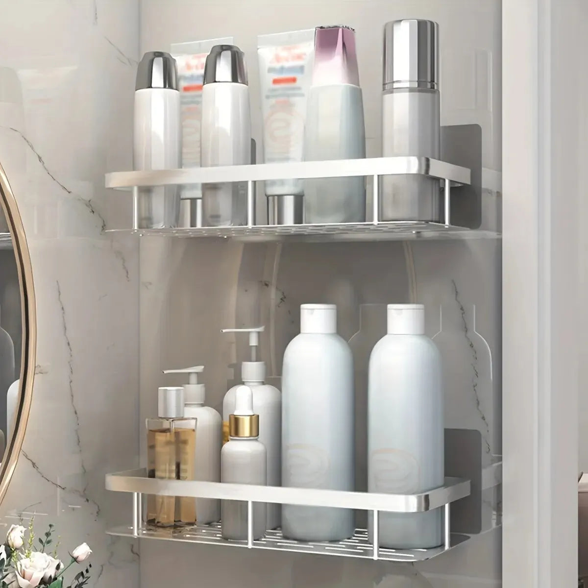 Wall Mount Corner Shelf Organizer for Bathroom Accessories