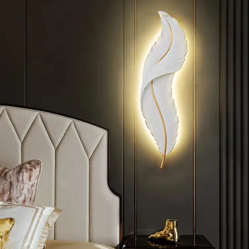 Art Deco LED Wall Lamp in Gold and Ivory for Modern Spaces