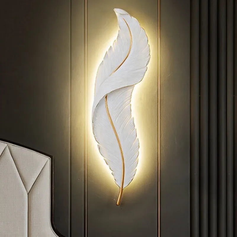 Art Deco LED Wall Lamp in Gold and Ivory for Modern Spaces