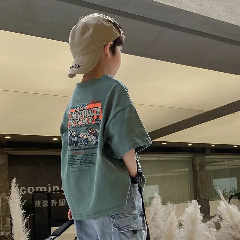 Cotton Short-Sleeve T-Shirt for Boys Age 1-3 Years