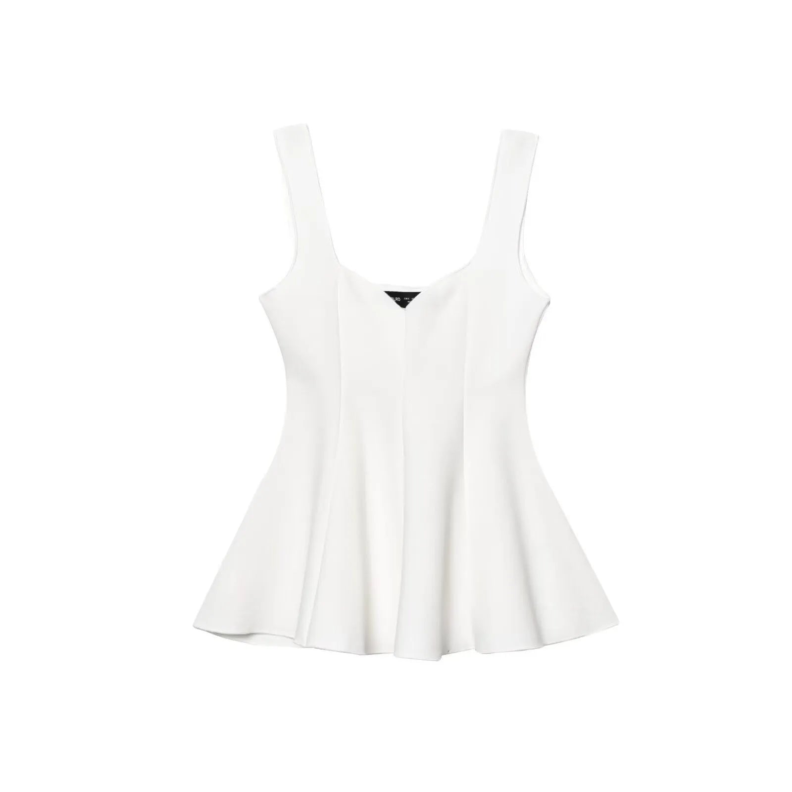Stylish Sleeveless Top and High Waist Flare Trousers Set