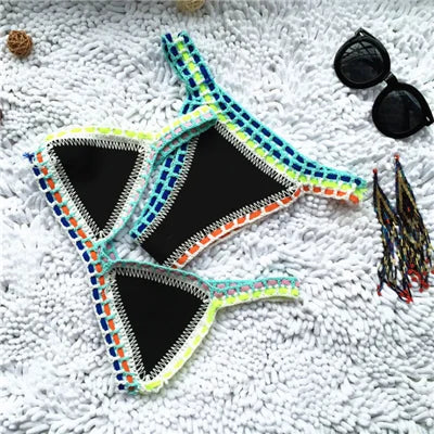 ZYMONDAY Women's Knitted Brazilian Bikini Set for Summer Beach Wear