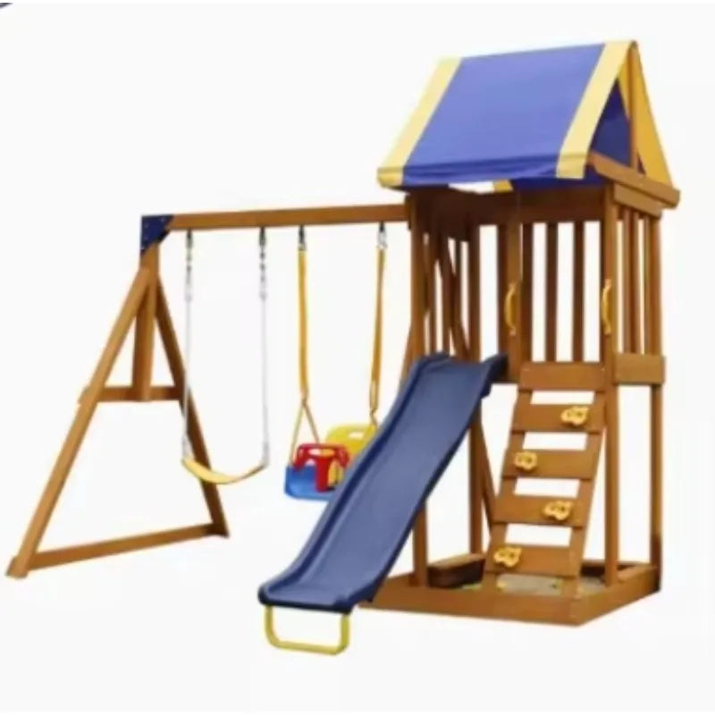 Outdoor Wooden Playhouse for Kids by Hanlin