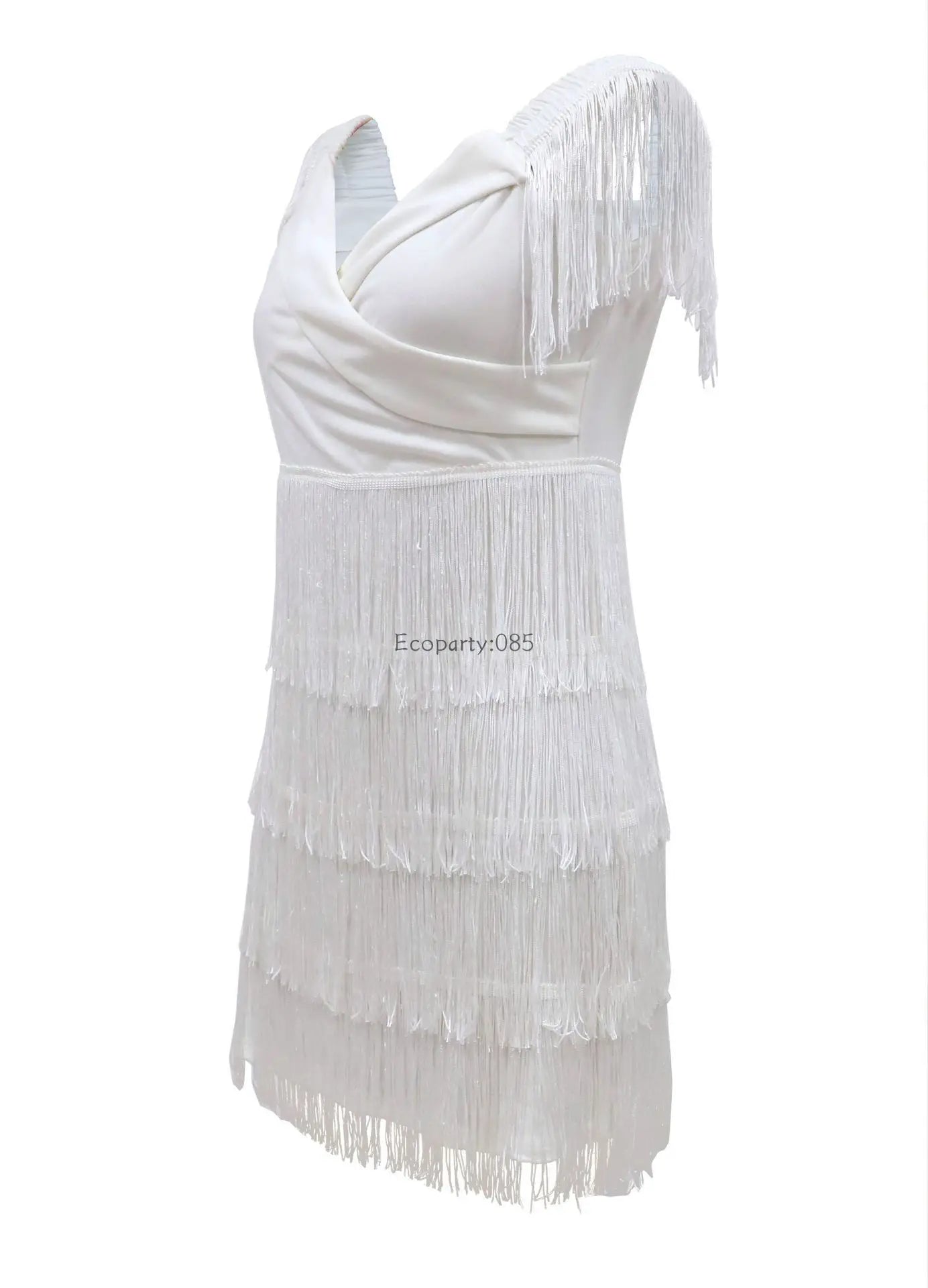Elegant One-shoulder Fringed Skirt Dress for Women