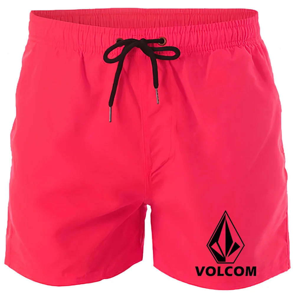 Men's Quick Drying Polyester Beach Shorts with Mesh Lining
