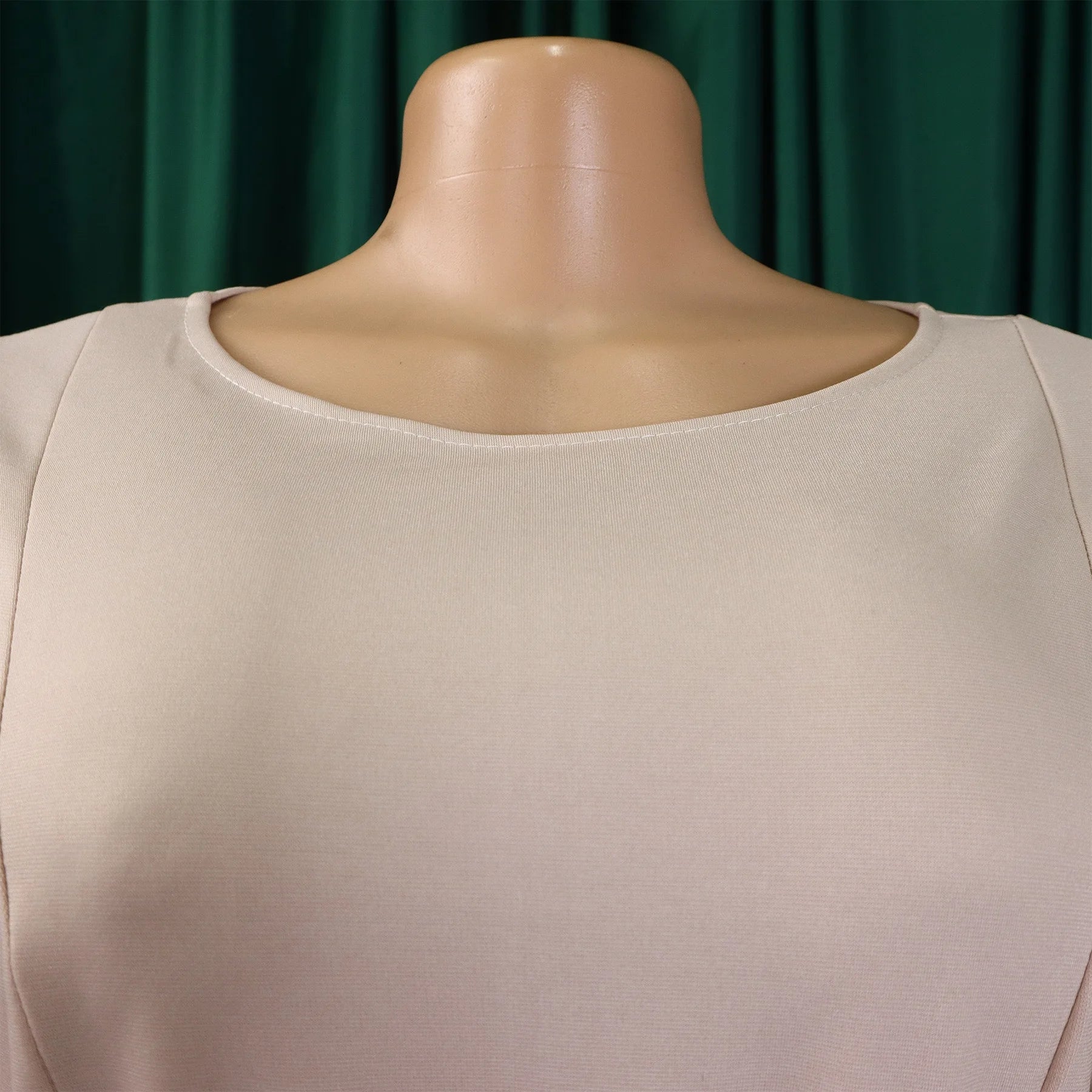 Professional Women's A Line Office Dress Mid Calf Polyester