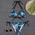 Floral Print Push Up Bikini Set for Women in Polyester Blend