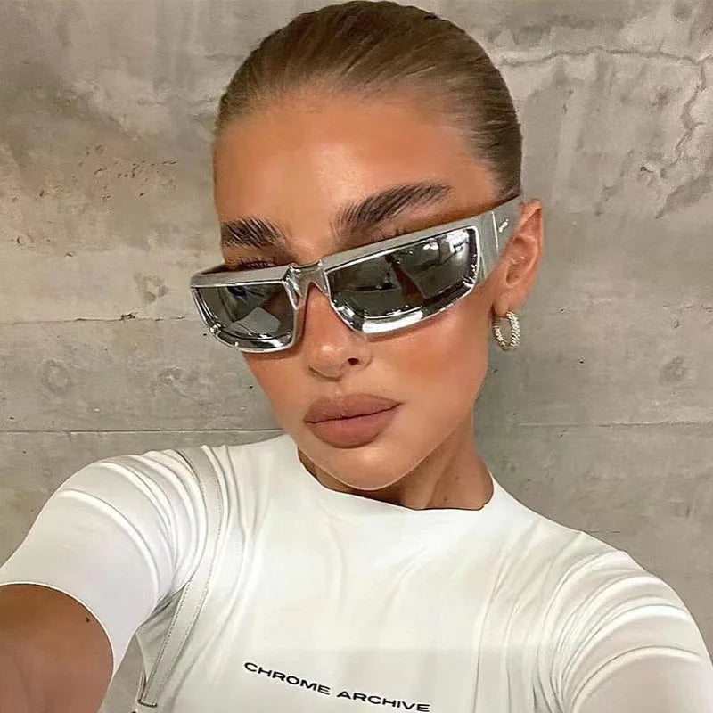 Cool Punk Style Concave Sunglasses for Men and Women
