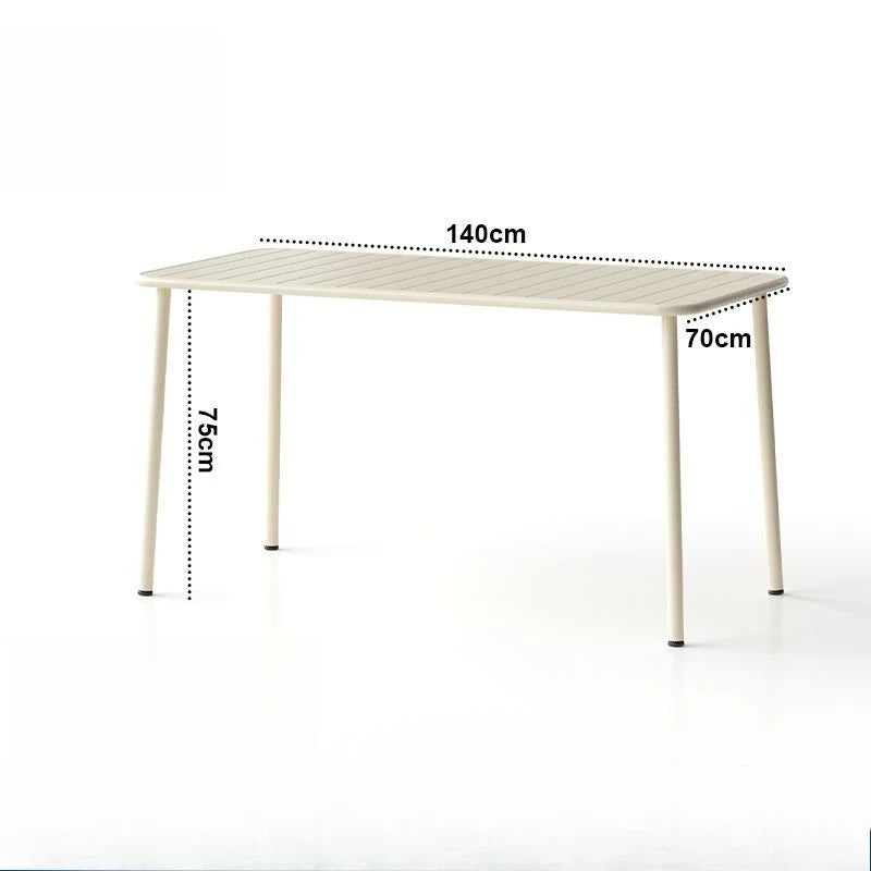 Waterproof Metal Dining Table for Outdoor and Indoor Use