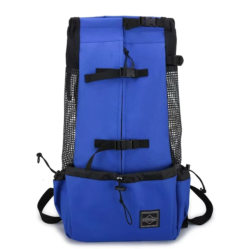 Durable Adjustable Nylon Pet Carrier Backpack for Medium Dogs