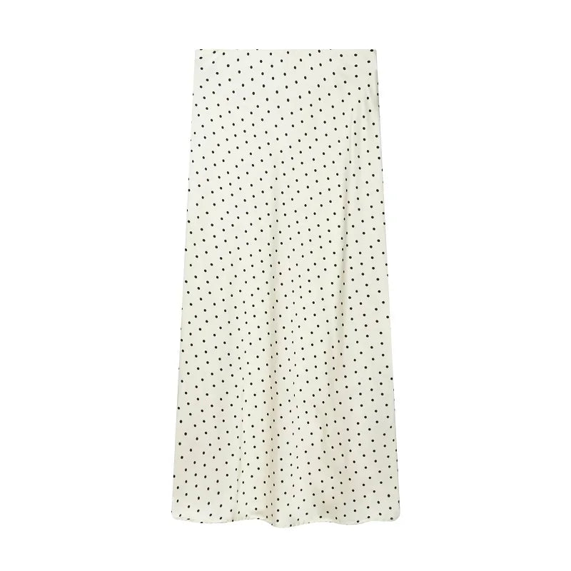MUJER Satin Midi Skirt for Women in Elegant Polyester Satin