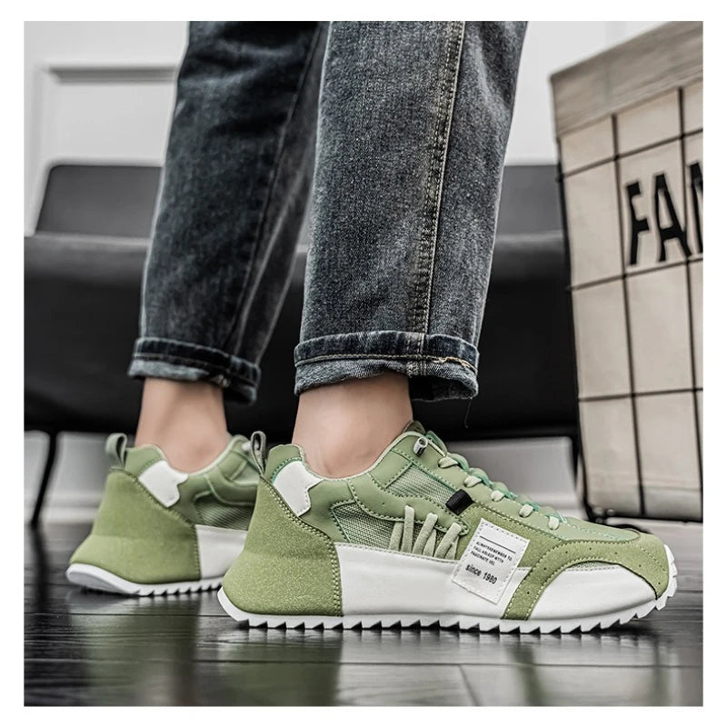 Men's Summer Mesh Breathable Running Sneakers for Outdoor Use