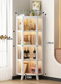 Modern Bamboo Corner Cabinet for Living Room Storage