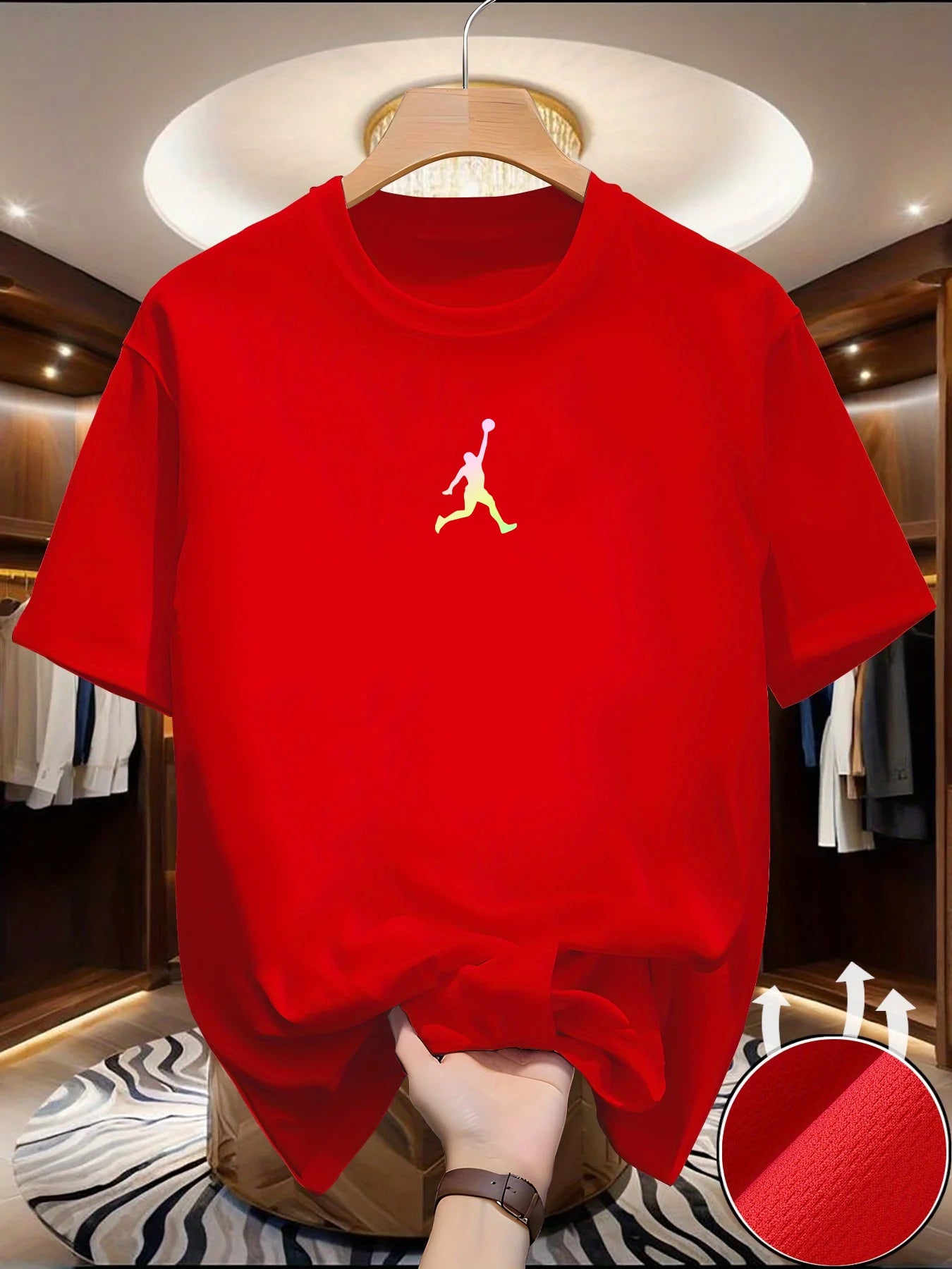 Trendy brand short-sleeved T-shirts for men and women, popular summer style, versatile, slim-fitting printed round neck tops