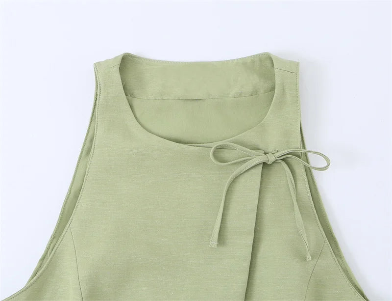 Guobioziy Women's Summer Halter Top with Bow Decoration