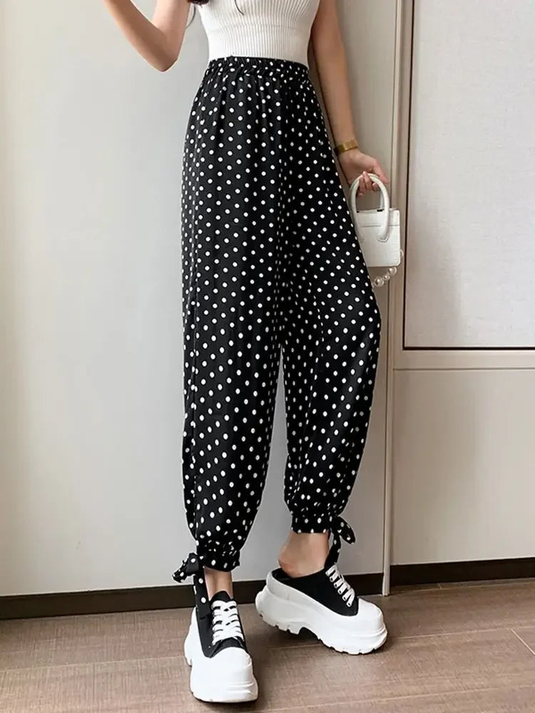 High Waist Harem Pants for Women in Ankle-Length Style