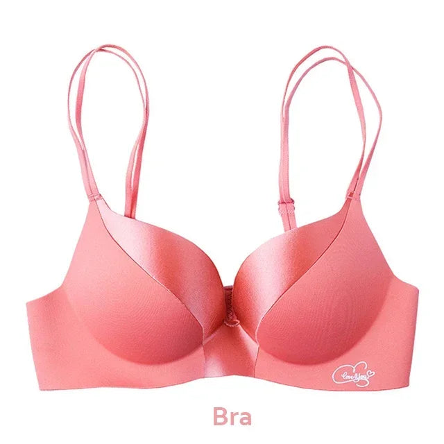Comfortable Seamless Push Up Bra Set for Women 2024