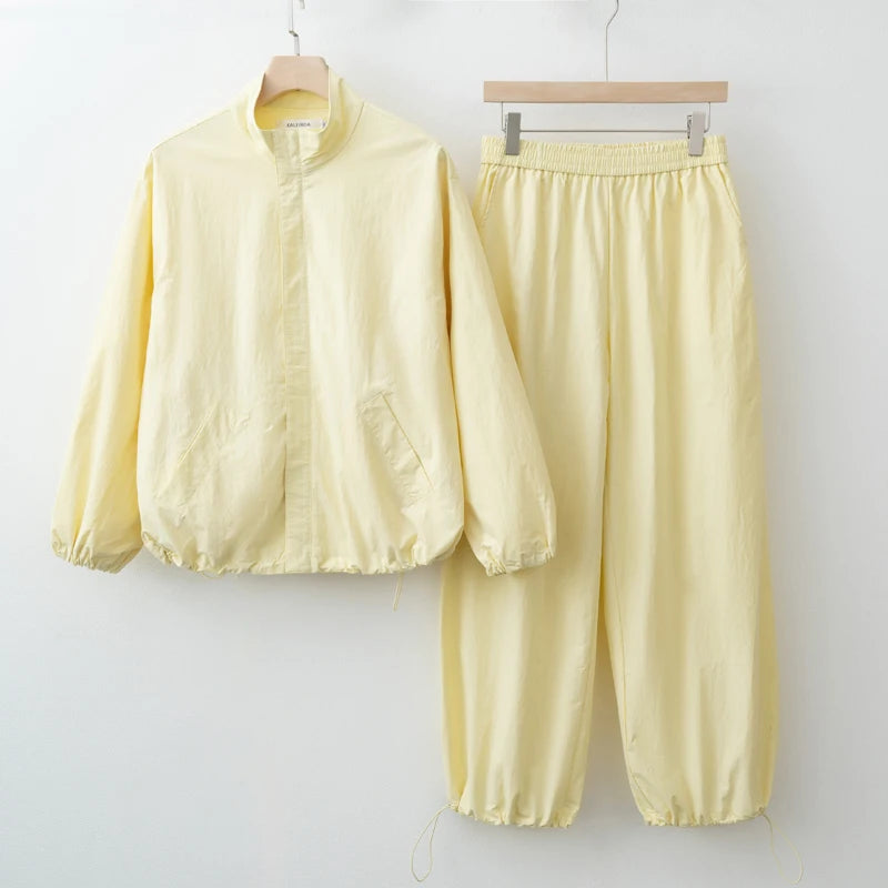 KALEIRDA Women's Autumn Sports Style Jacket and Pants Set