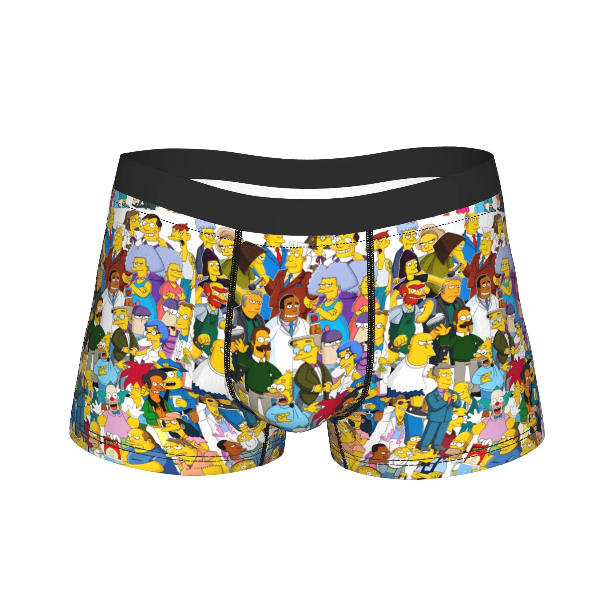 S-Simpsons Family Cartoon Characters Men's Boxer Shorts Plus Size