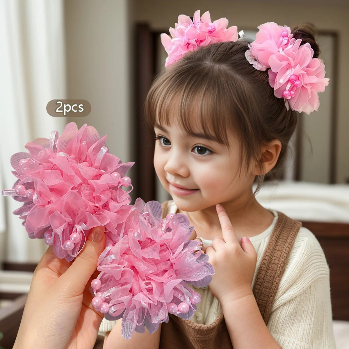 Pink Acrylic Headband Hair Accessories for Little Girls