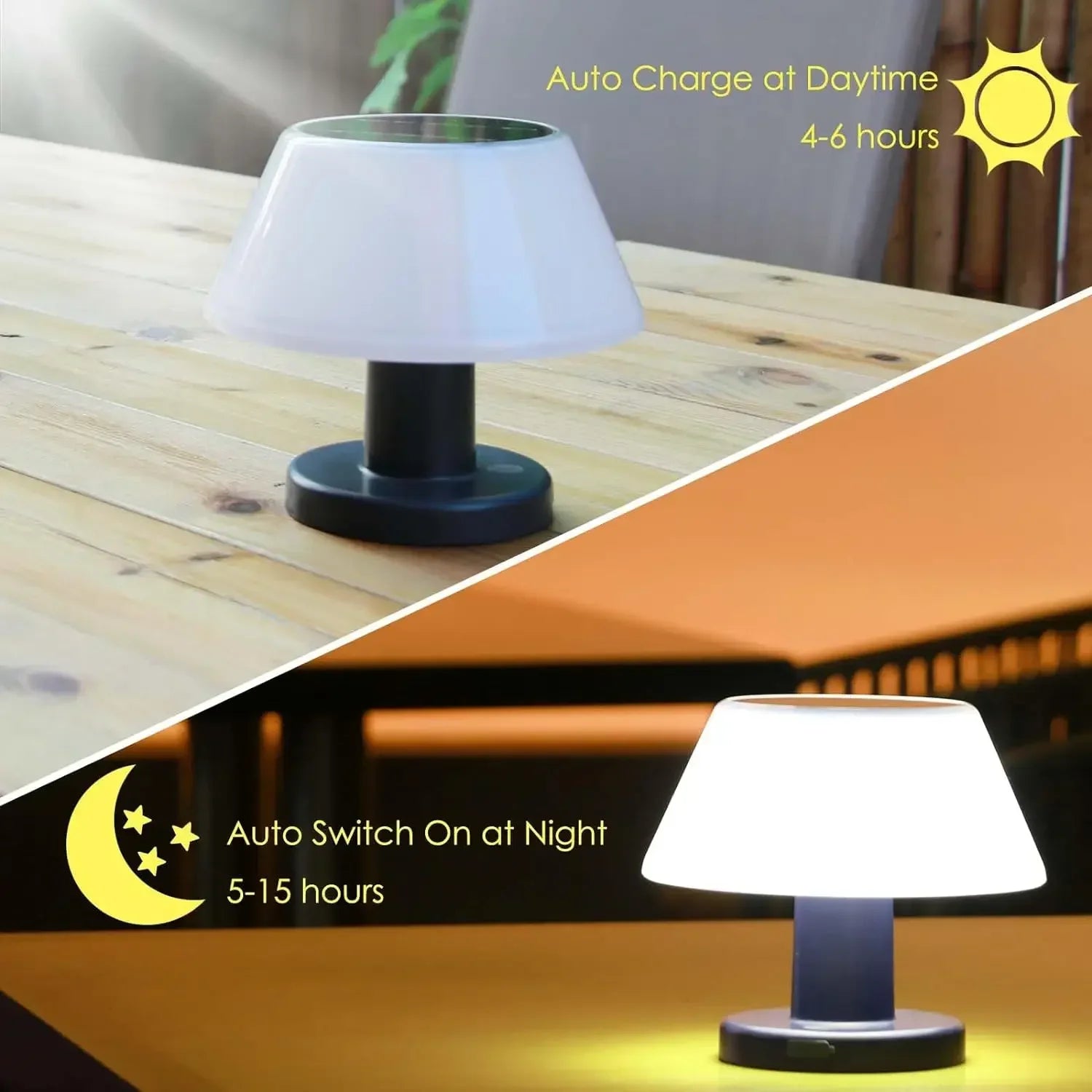 Dimmable Solar LED Garden Lamp with ABS Body for Outdoor Use