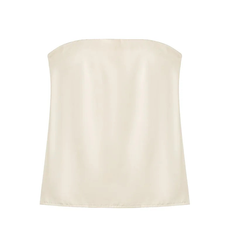 MUJER Women's Satin High Waist Pants for Casual Summer Wear