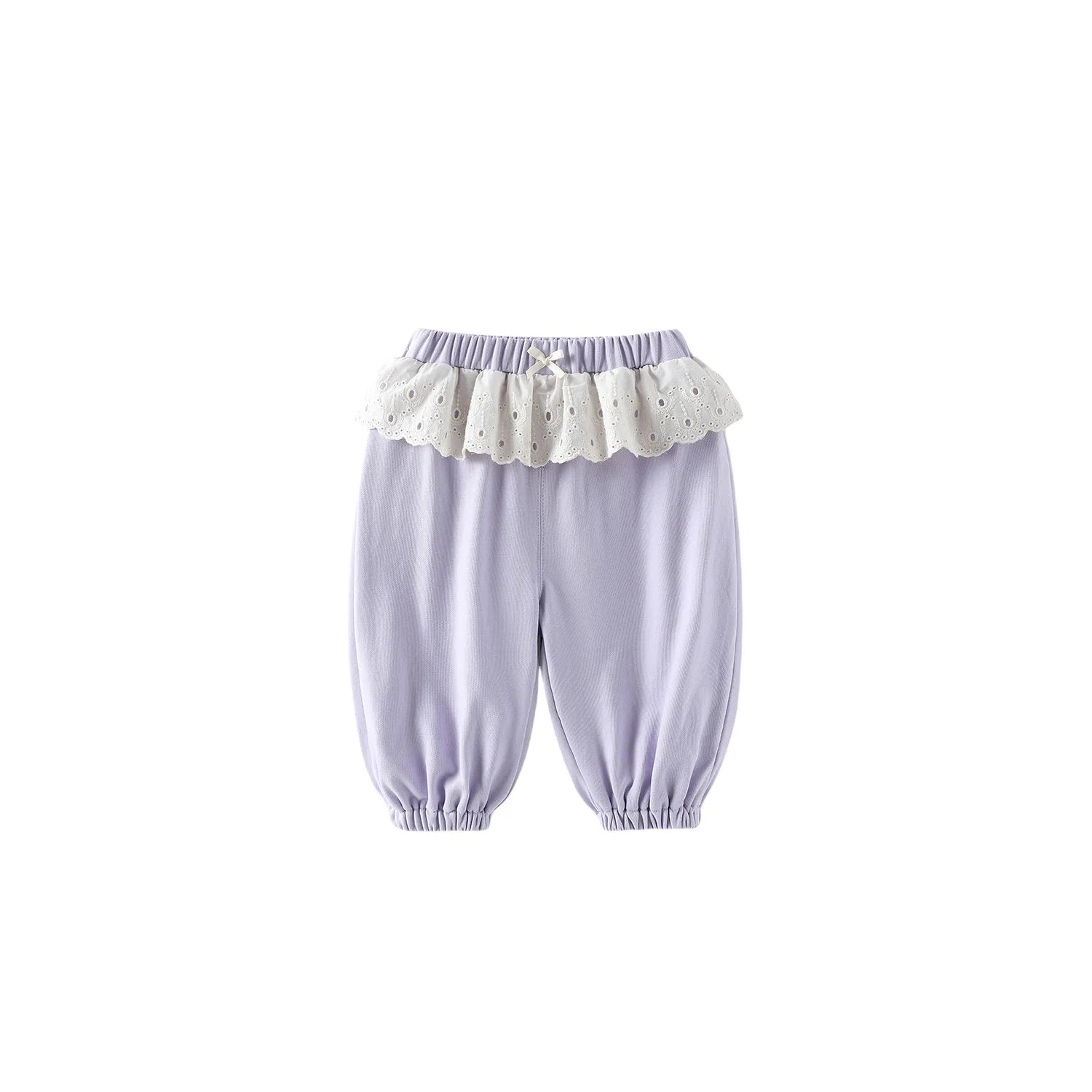 Girls' Casual Lace Sports Pants in Cotton for Autumn 2025