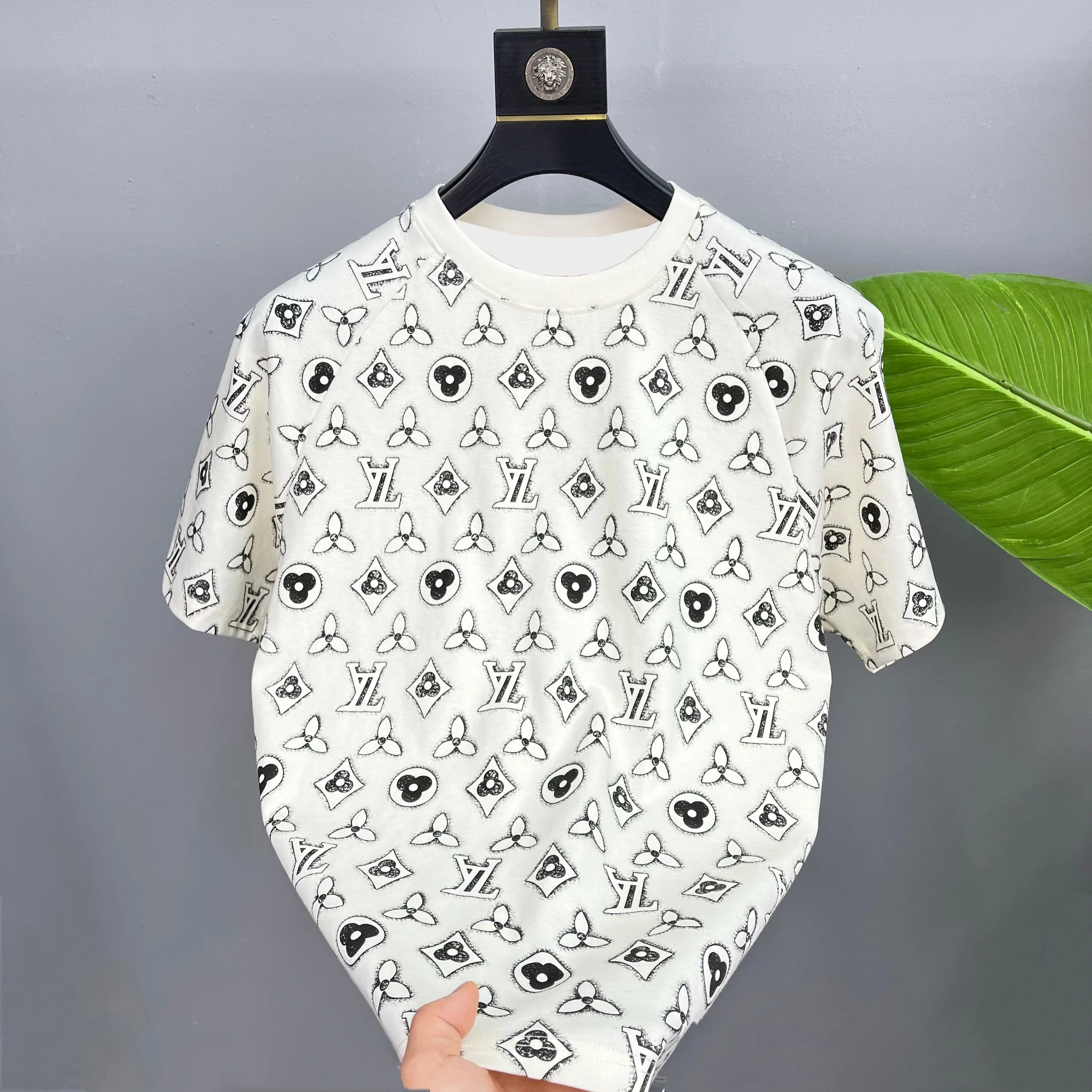2026 New Style Men's Casual Trendy Fashion Short-Sleeved T-Shirt Classic Round-neck T-Shirt Colorful Print Letters Summer Shirt