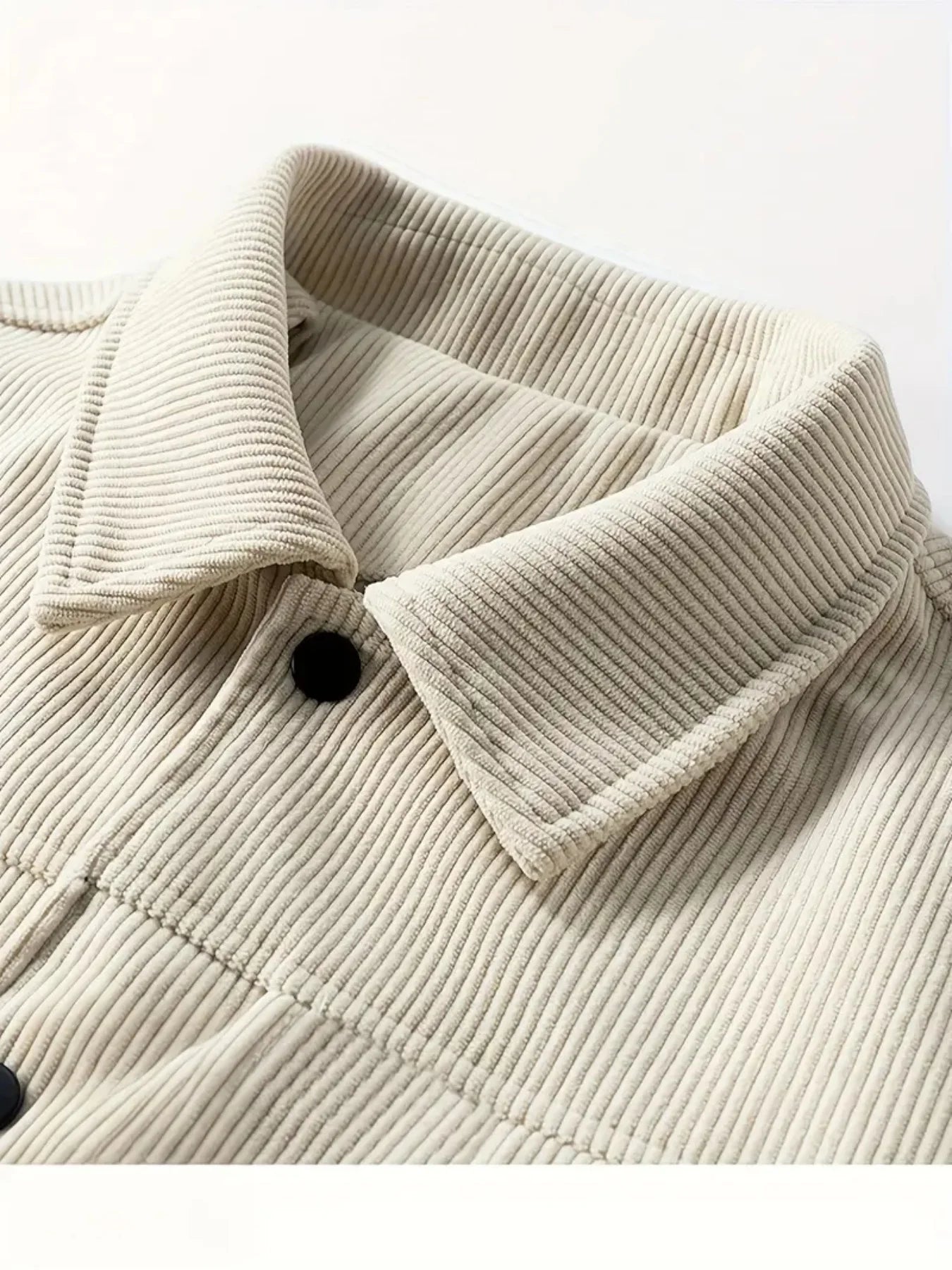 Men's Corduroy Jacket Fashion Casual Solid Color Versatile Top Outerwear for All Occasions