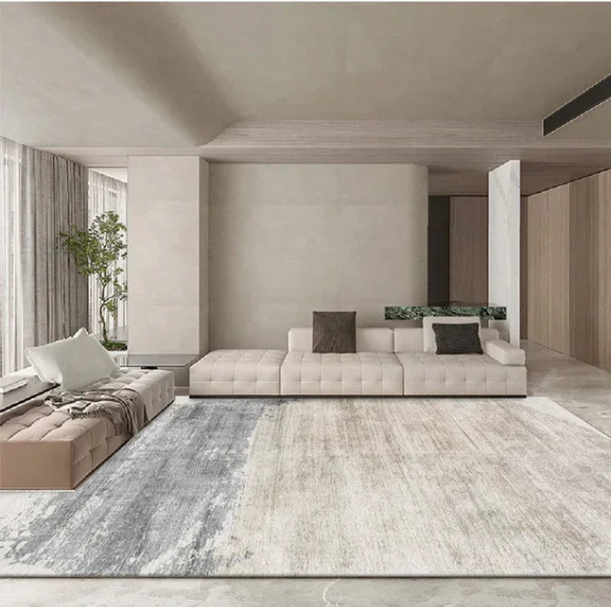 Large Gray Soft Lounge Rug for Modern Living Room and Bedroom