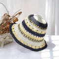 Multicolor Straw Bucket Hat for Women - Casual Summer Style