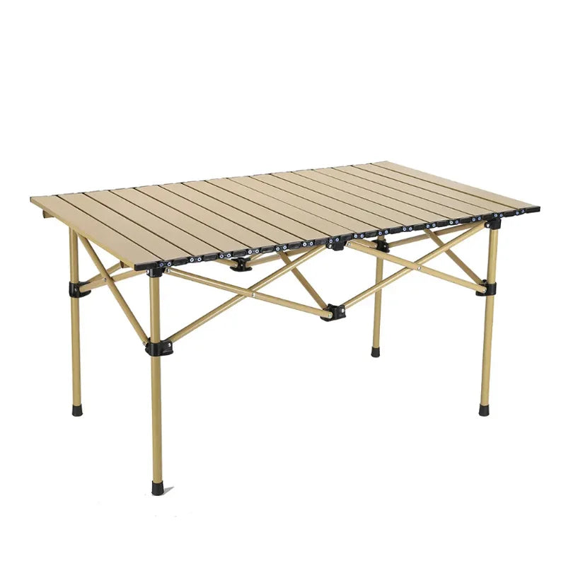 Portable Carbon Steel Folding Table for Outdoor Dining 95cm