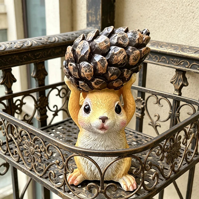 Cartoon Squirrel Decorative Sculpture for Garden and Park