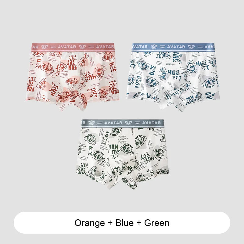 Men's Cartoon Boxer Shorts in Cotton and Elastane