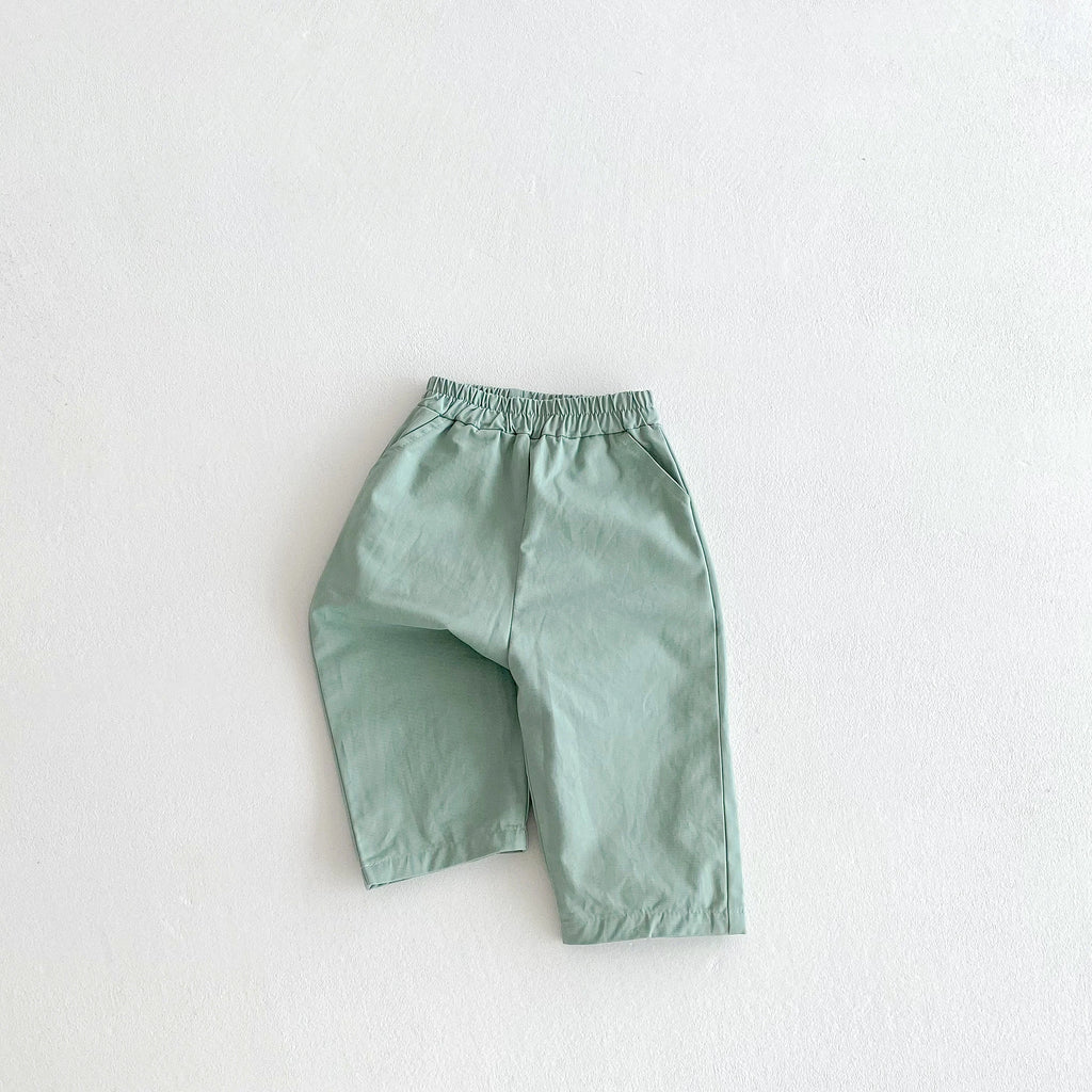 Cotton Elastic Waist Pants for Toddlers in Multiple Colors