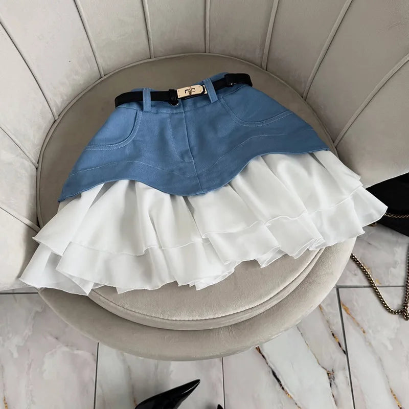 AYN LifeStyle High Waist Denim Skirt for Petite Women