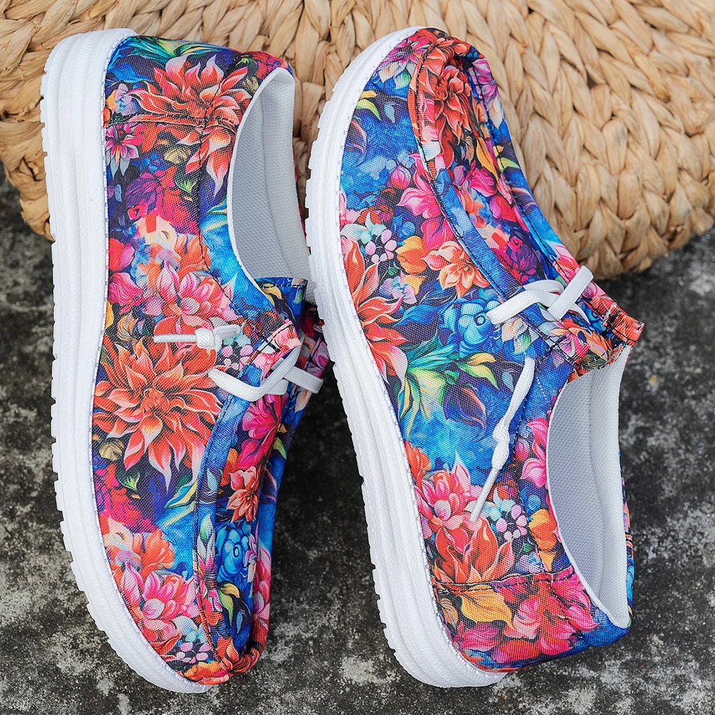 Fashionable Women's Lace-Up Canvas Sports Shoes for Casual Wear