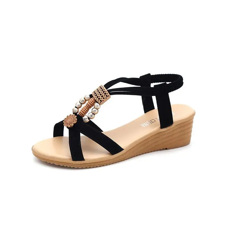 MALEY LifeStyle Women's Wedge Sandals Comfortable Beach Shoes